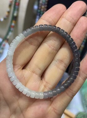 新款烟紫渐变色手串细小款文艺复古民族风手链渐变碟珠小手链女士
