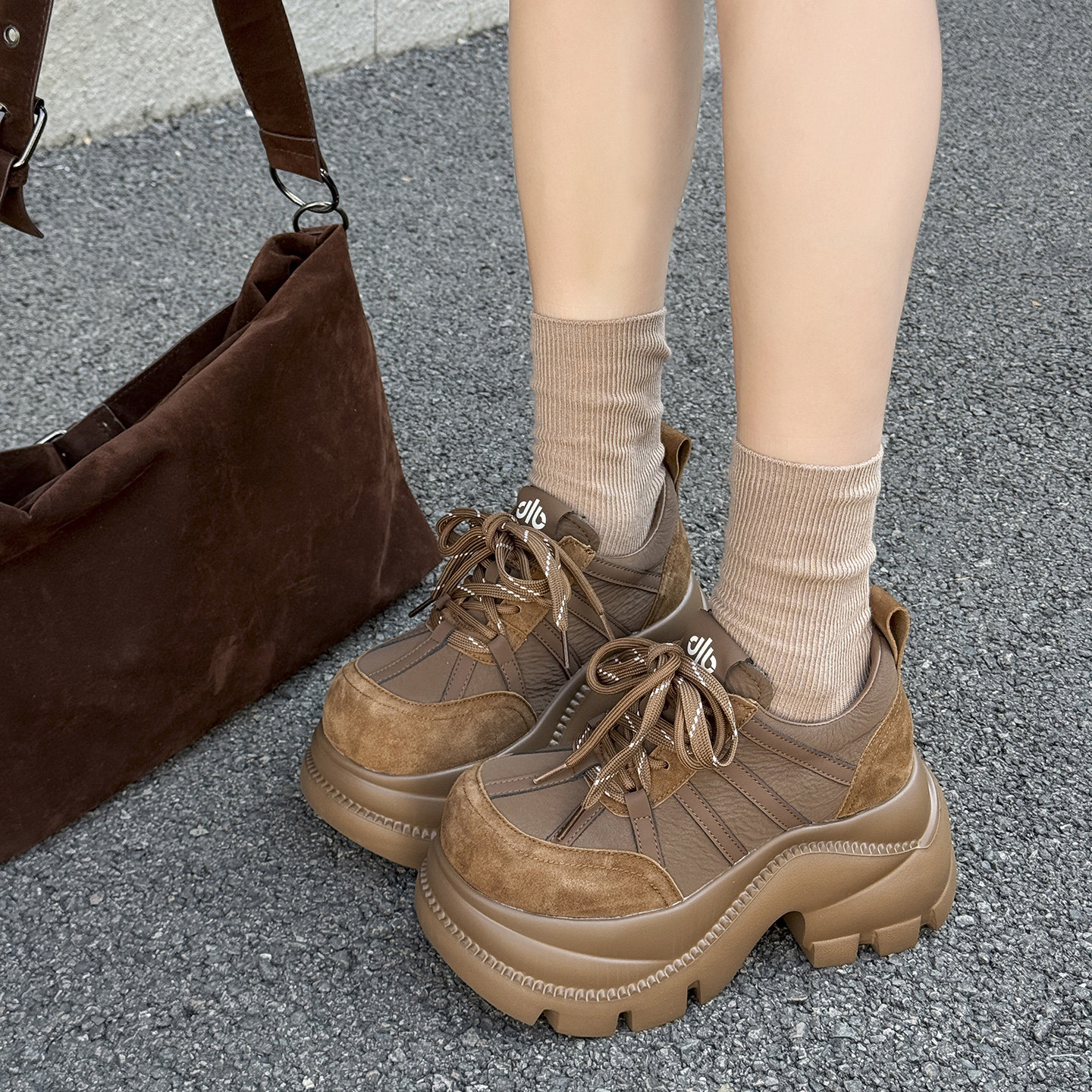 增高大头鞋9cm女欧货2025秋冬新款显高小个子潮单鞋显腿长松糕鞋,淘宝优惠券,粉丝福利购,淘宝优惠卷