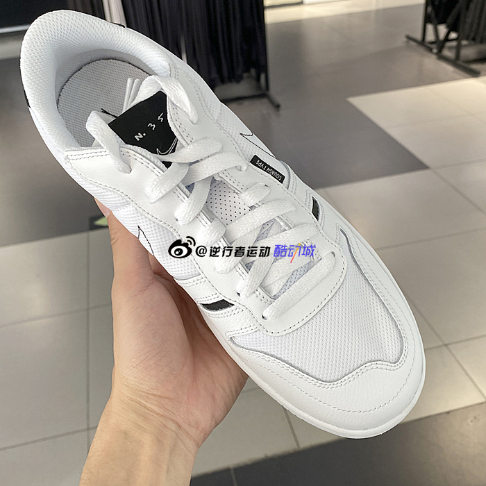 NIKE耐克男 SQUASH-TYPE网面透气拆线休闲运动小白板鞋CT2922-100-图0