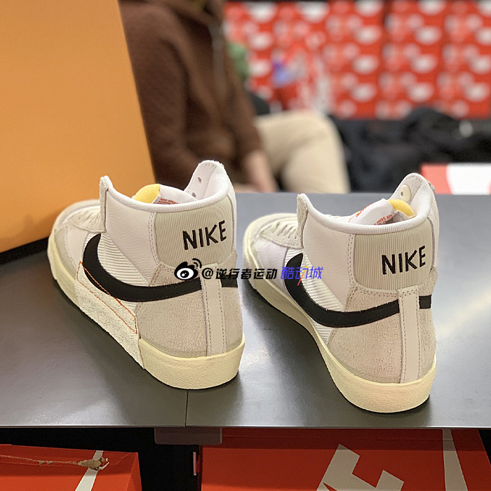 NIKE耐克男子 BLAZER 开拓者高帮解构运动休闲滑板鞋 DQ7673-100