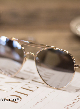 墨镜郑恺韩国反光太阳镜明星同款