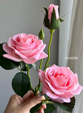 三头六色仿真玫瑰保湿手感