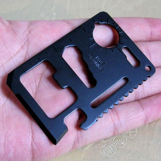 便携多用途名片卡户外露营军刀卡片大小卡片工具求生救生卡可刻字