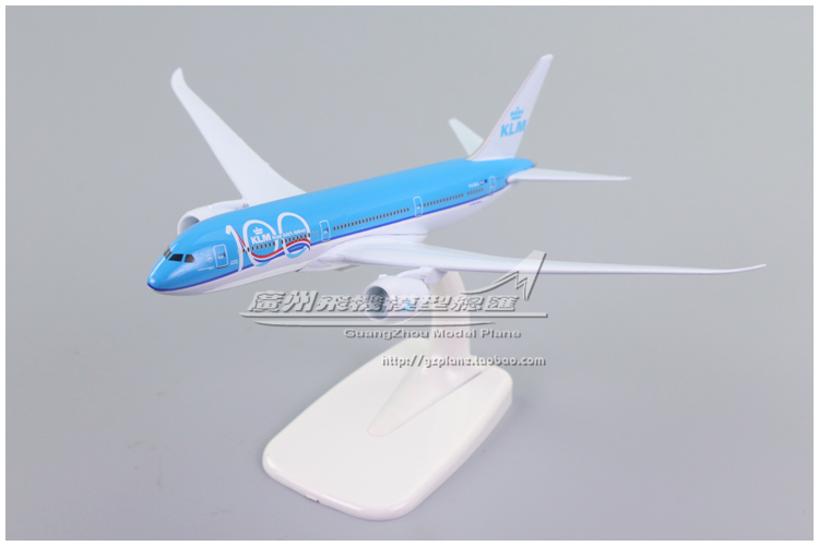 荷兰航空KLM波音B787-10 100th PH-BKA 合金仿真客机飞机模型18cm - 图2