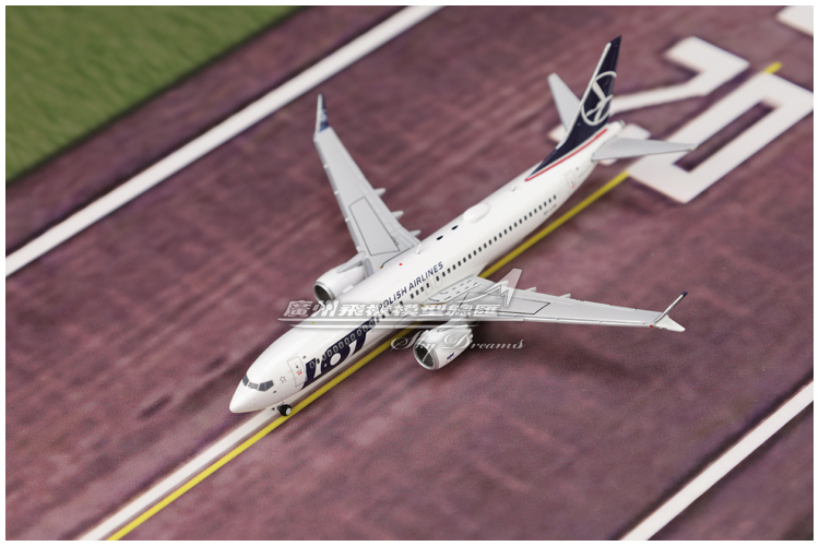 JCWINGS LH4201波兰航空波音 B737 MAX8 SP-LVB飞机模型 1:400-图2