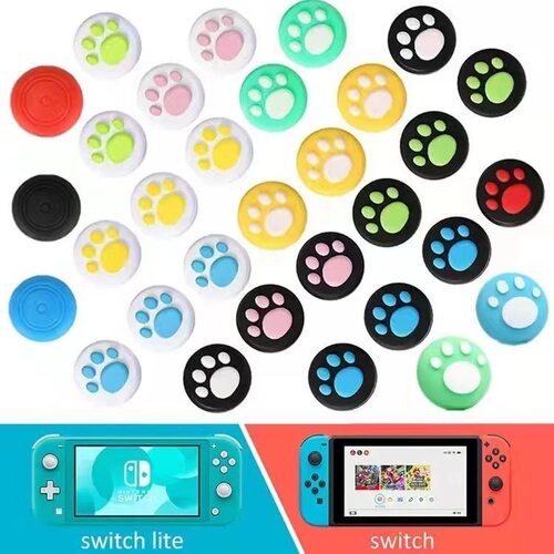 Switch游戏机摇杆帽 JOY-CON Lite/NS/OLED手柄硅胶猫爪按键帽 - 图1