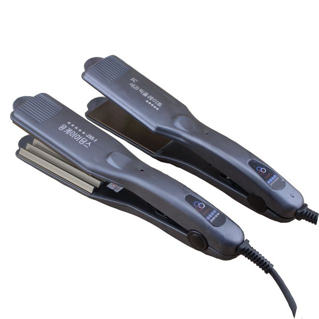 Professional temperature-adjusting carbon steel ion iron hair straightener corn silk wave fluffy splint hair salon hair iron electric splint