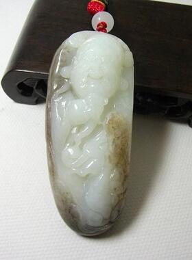 和田玉财神手把件