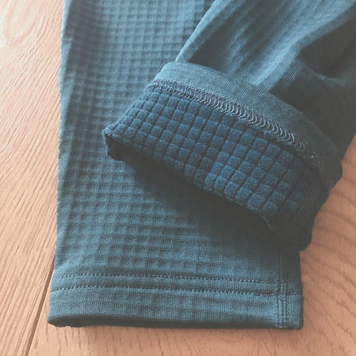 男C4格子绒速干透气裤子运动爬山跑步长裤内衣滑雪裤保暖裤中间层 - 图2