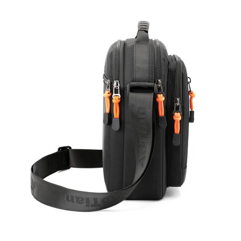 男款单肩小挎包休闲户外迷你斜挎包女男士小包包竖款多层小背包潮 - 图0