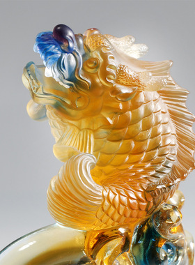 琉璃招财鱼家居饰品摆件