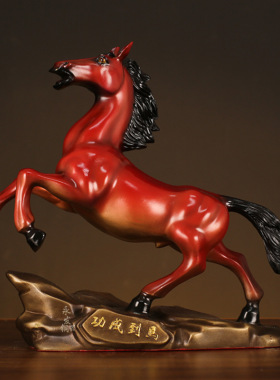 生肖马开业马摆件纯铜马到成功