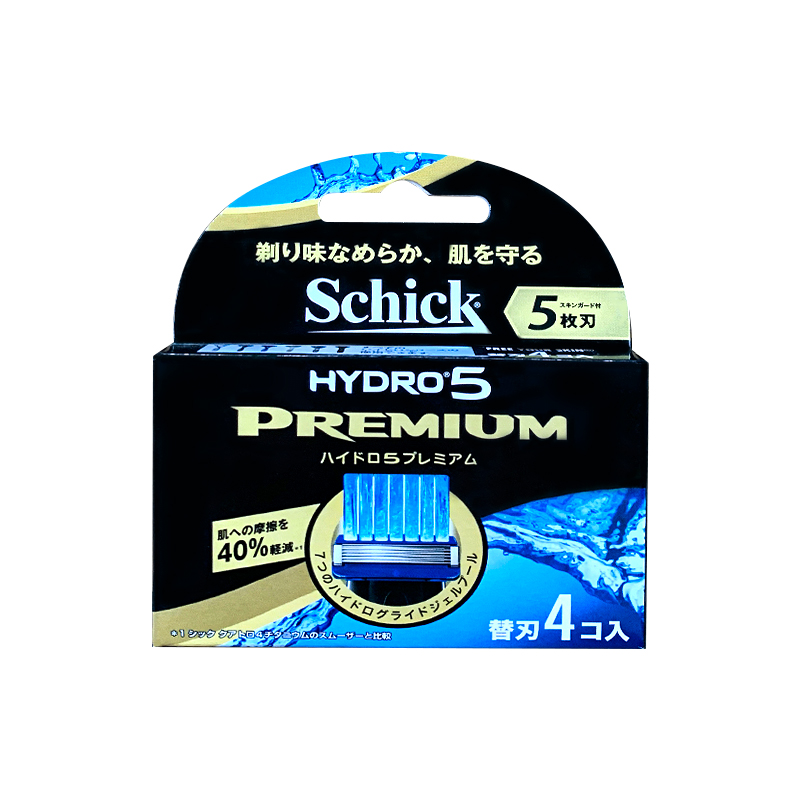 舒适Schick水次元 HYDRO5尊爵手动力剃须刀片 进口替换刀片4片装 - 图3