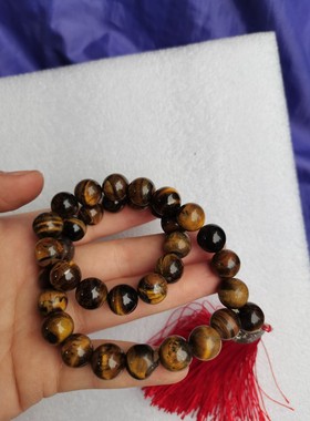 包邮33颗虎眼石念珠拜珠泰思比哈手串手链订制