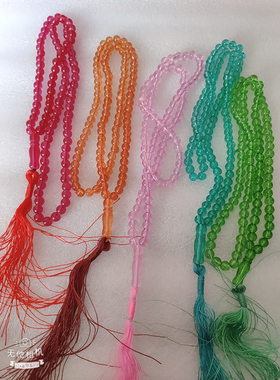 包邮99颗流行小拜子念珠赞珠手串数数塑料豆豆子手链手串民族风