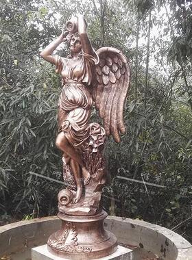 欧式风大型天使摆件别墅水景雕塑