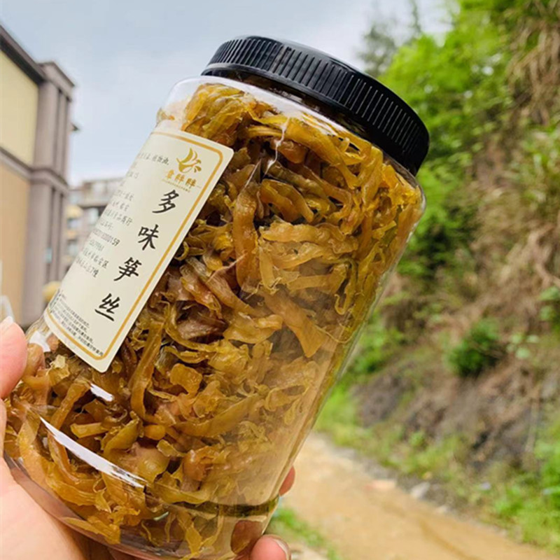 新货临安土特产舌尖美食多味笋丝净含量500野笋干丝零食特价包邮-图1