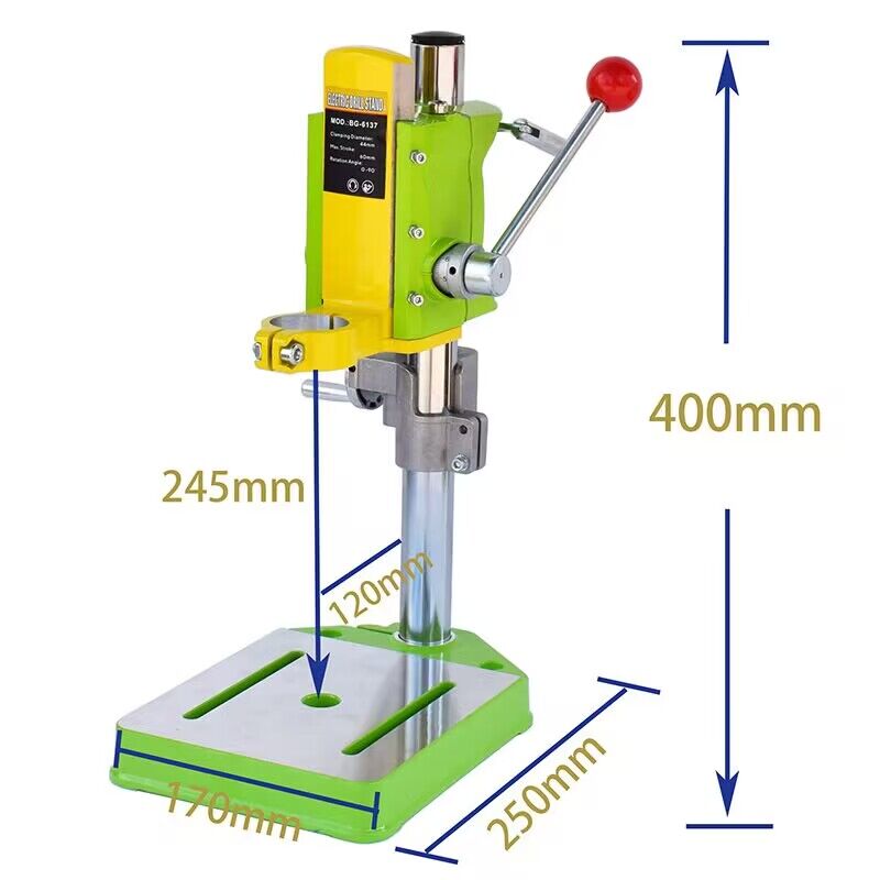 迷你强BG-6137电钻支架 电钻变台钻可旋转打斜孔快速升降装置铣床 - 图0