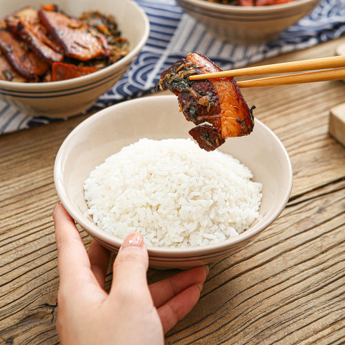 复古土陶碗仿古水浒传酒碗家用陶瓷蒸碗饭店梅菜扣肉碗火锅沾料碟 - 图2