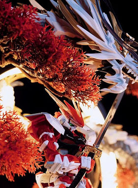 高大模型diy展示地台摆件万代mg红异端拼装手办光圈背景大班敖丙