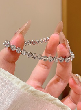 超闪满锆石日式简约森系手链