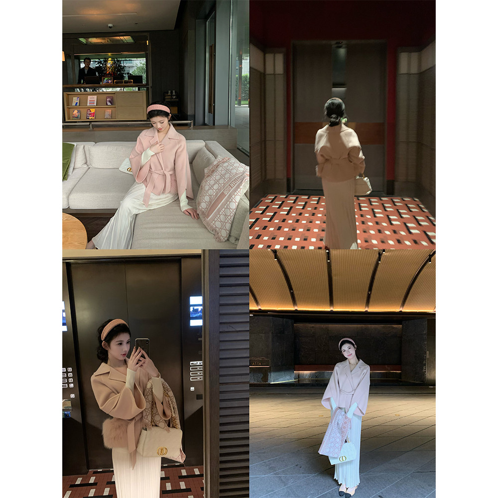 THE SWAN司凰轻奢 京都有约 羊毛100狐狸口袋双面呢短外套女冬季,淘宝优惠券,粉丝福利购,淘宝优惠卷