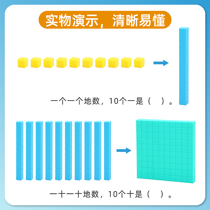 体积容积万以内数的认识大数四阶十进制小学数学二五年级下册教具 - 图2