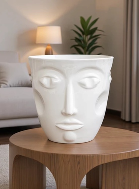 欧式陶瓷人头像装饰摆件客厅