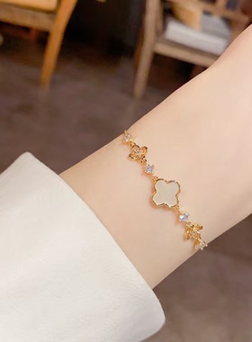 四叶草手链女款2026新款抽拉手串