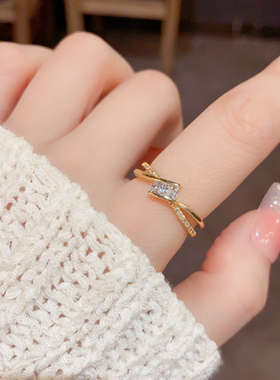 法式轻奢高级感蝴蝶珍珠戒指