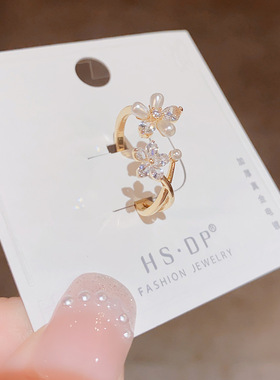 精致花朵气质高级感戒指