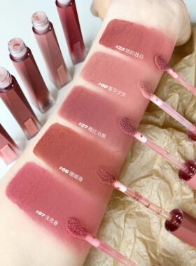 韩国3ce 3CE高定丝绒唇釉新品哑光雾面奶杏裸粉色素颜淡妆显白