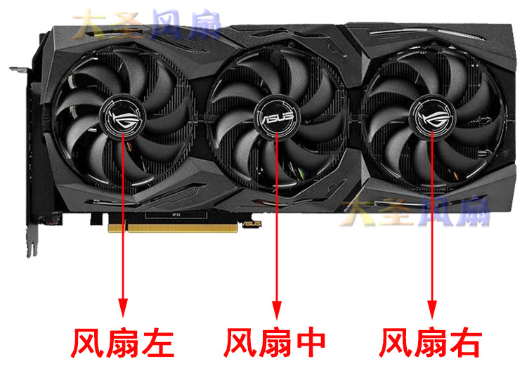 华硕ROG STRIX RTX2060 2070S/2080Ti RX5700XT显卡风扇T129215SU_虎窝淘