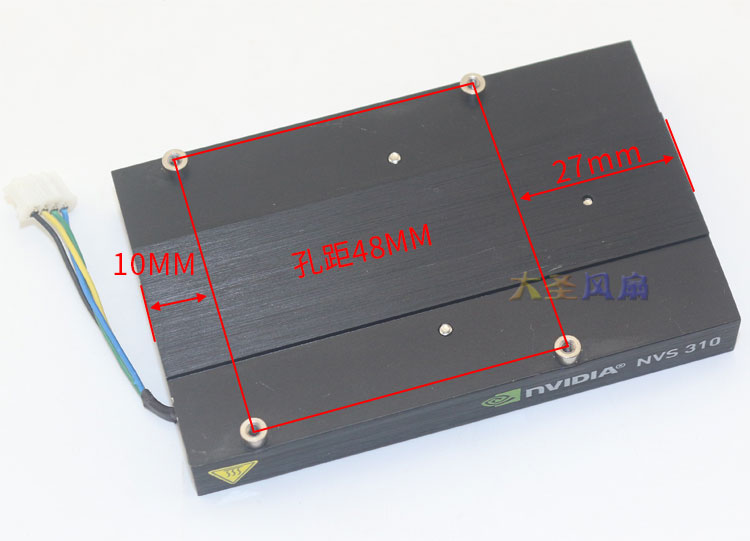 原装Quadro NVS310/315 48mm孔距散热器NVS300 48*43mm孔距散热器-图1