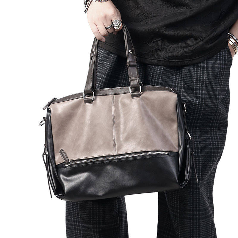 轻商务男文件包手提公文包休闲出差单肩包电脑斜跨包新款皮质男包,淘宝优惠券,粉丝福利购,淘宝优惠卷