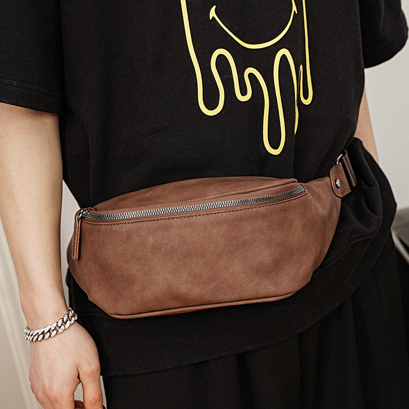 2025新款男小包潮流皮质青年胸前包挎包户外街头手机包斜跨包腰包,淘宝优惠券,粉丝福利购,淘宝优惠卷