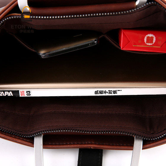 2026 Korean men's bag British retro bag men's and women's handbags briefcase portable shoulder document bag computer bag