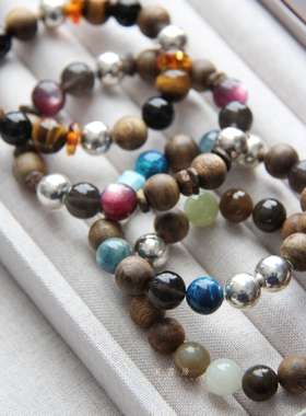 【旷野】棋楠沉香多宝合集 天然石设计手串