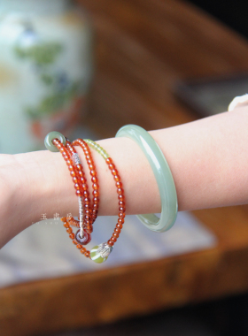 【疏影】芬达石榴石设计多圈手链项链