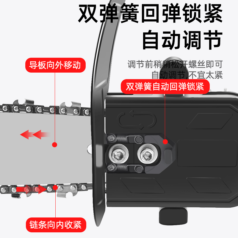 角磨机改装电锯大功率家用电据小型锯柴手持户外链锯砍树变伐木锯 - 图1