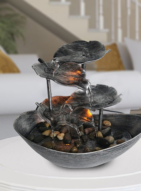 招财流水家居客厅循环水喷泉摆件