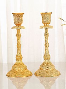 新款五头三头蜡烛台家居餐桌烛光晚餐蜡烛台创意家居摆件