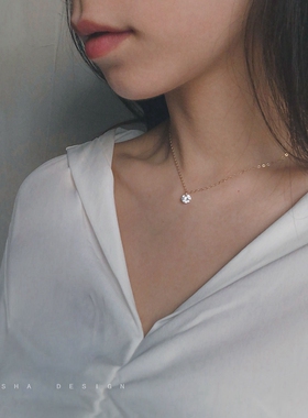 TYUSHA设计项链女美产ins风闪钻