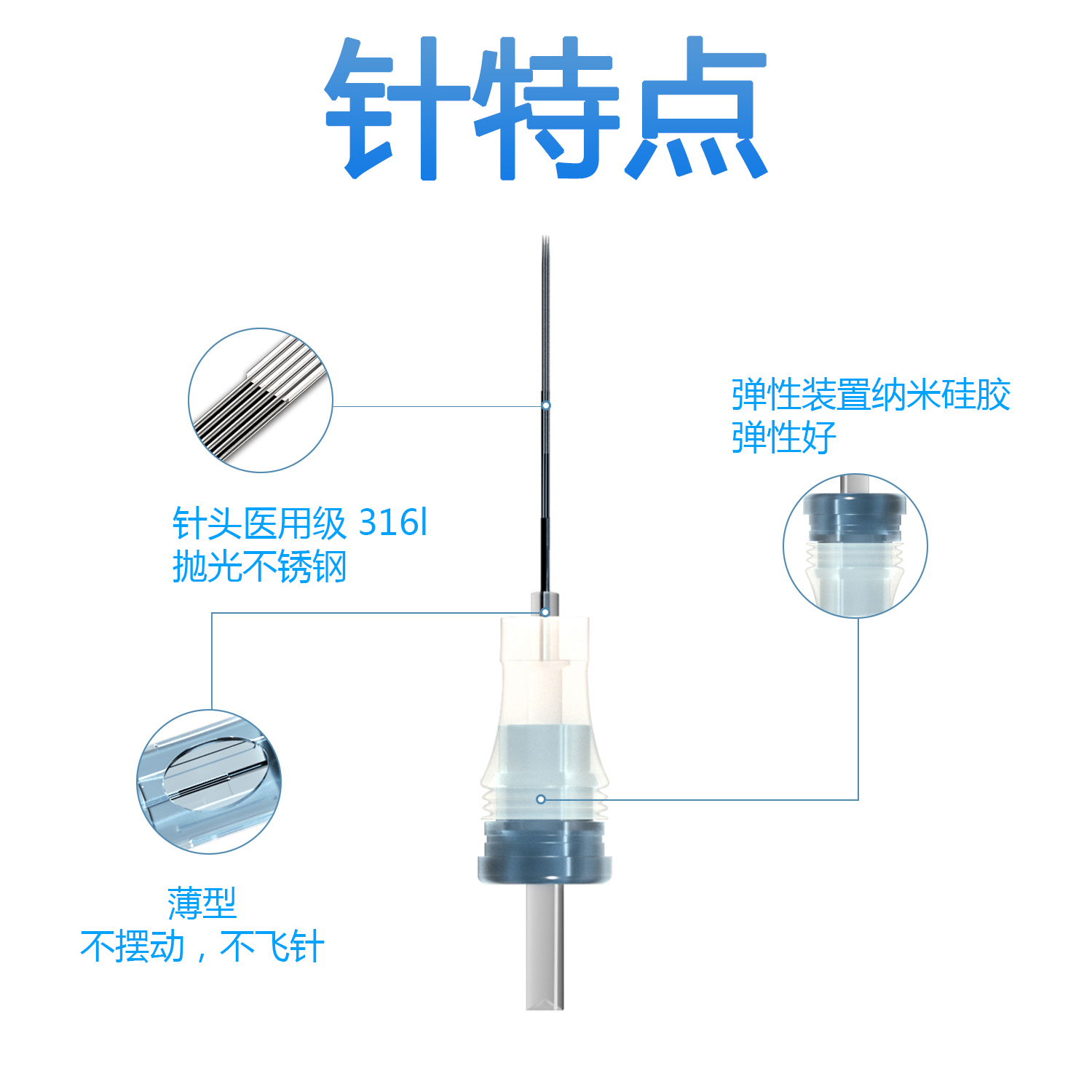 纹身一体针纹身针纹绣刺青针头纹身笔针头纹身马达机一体针20支装-图1