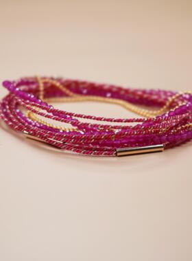 编绳手链手绳红宝石注金原创设计