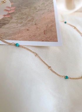 设计原创绿松石简约款项链