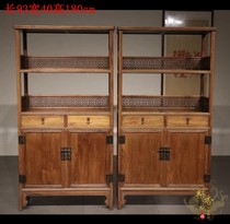 The Qing Dynasty Hainan Huanhua Pear Bookcase Older furniture Bookshelf Multi-treasure bookcase Folklore Wood Art Collection Boutique Wood Ware