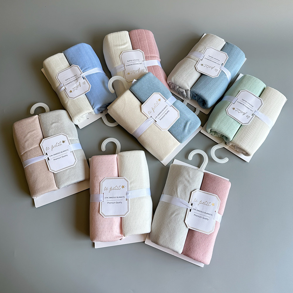 出口老美原单 超柔软亲肤婴儿宝宝包裹毯 儿童浴巾 夏季盖毯2条装,淘宝优惠券,粉丝福利购,淘宝优惠卷
