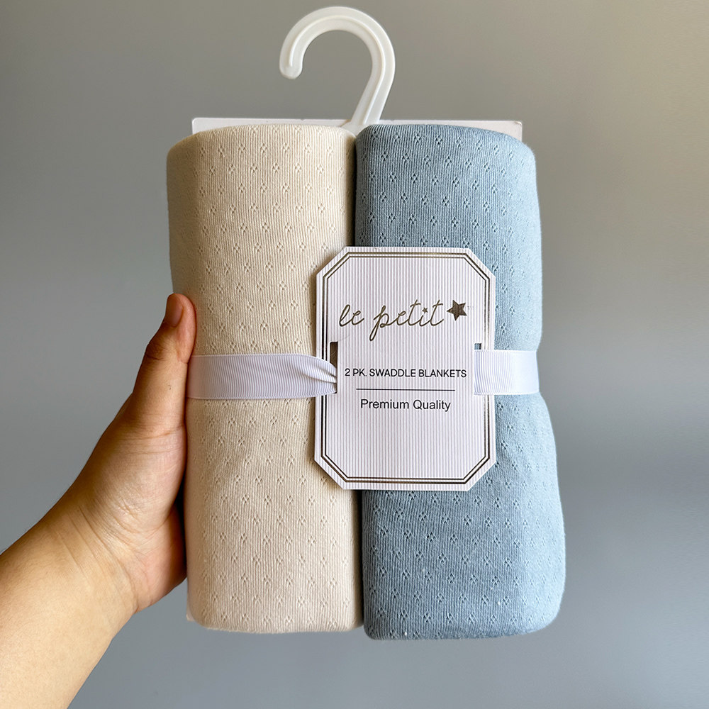 出口老美原单 超柔软亲肤婴儿宝宝包裹毯 儿童浴巾 夏季盖毯2条装,淘宝优惠券,粉丝福利购,淘宝优惠卷