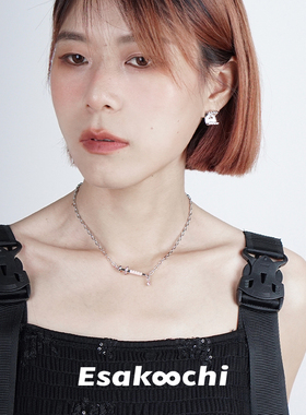 原创粉色针筒项链小众设计个性